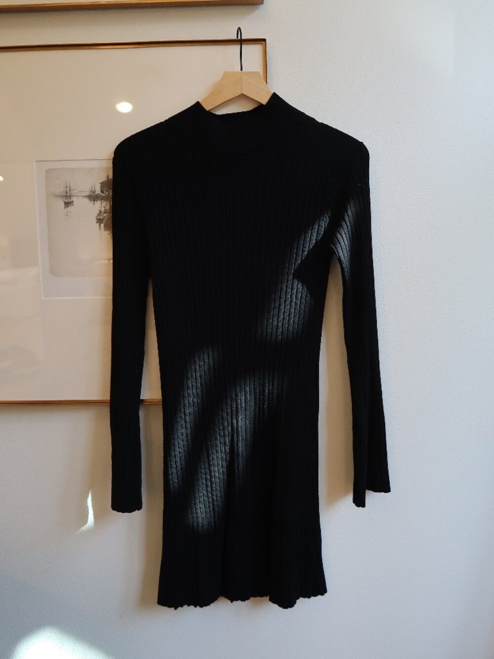 Halogen Mock Neck Ribbed Sweater Dress - Picture 3 of 4